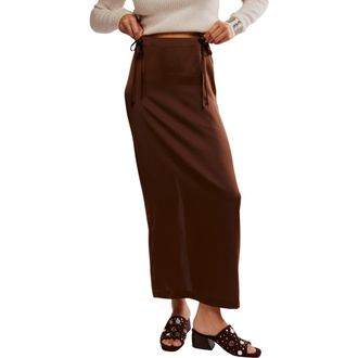 Free People Rosetto Column Maxi Skirt in Potting Soil at Nordstrom Rack, Size 14