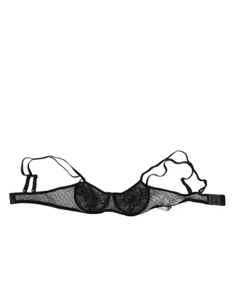 Dolce & Gabbana Black Floral Underwired Balconette Bra Underwear Co+pa+vi Clothing