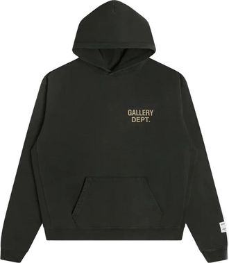 Gallery Dept. 90s Logo Hoodie - Heren - Sweatshirts & Hoodies - Zwart - Maat: S Katoen