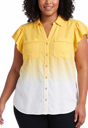 Democracy Safari Blouse - Plus In Spiced Ginger