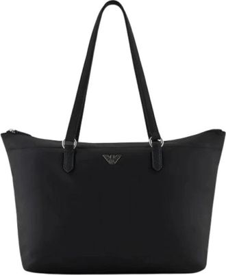 Emporio Armani ASV Shopper Bag - Dames - Shoppers - Zwart - ONE Size - Polyester - Tassen