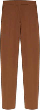 Max Mara Pegno Geplooide Broek - Dames - Straight fit broeken - Bruin - M - Broeken