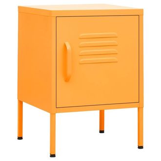 Berkfield Home Nightstands 2 pcs Mustard Yellow 35x35x51 cm Steel | Size: 35 x 35 x 51 cm