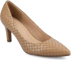 Journee Collection Scylee Pump in Tan Woven at Nordstrom Rack, Size 9.5