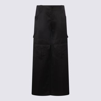 Tom Ford Black Viscose And Linen Blend Long Skirt