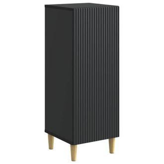 vidaXL Aparador Negro 33 X 34,5 X 90 Cm Madera De Ingenier&iacute;a Vidaxl