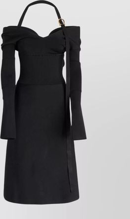 Ferragamo midi dress viscose flared skirt