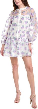 English Factory Floral Organza Shirtdress