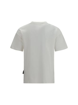 Palm Angels Logo-Print Cotton T-Shirt - White