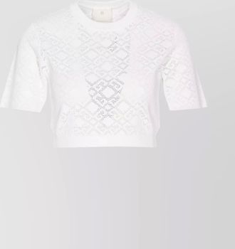 Givenchy diamond pattern embroidered crop top