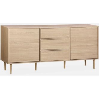 Sweeek Aparador de efecto madera con 2 puertas, 160cm