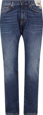Roy Rogers Medium Blue Cisco Straight-Leg Cotton Jeans