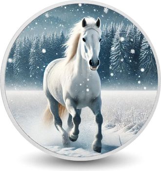 OEM Susurro De Invierno: El Semental Nevado 1 Oz Plata