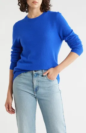 Nordstrom Cashmere Crewneck Sweater in Blue Surf at Nordstrom Rack, Size Xx-Large