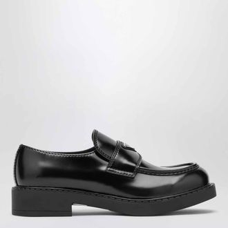 Prada Mocassini Chocolate in pelle spazzolata nero
