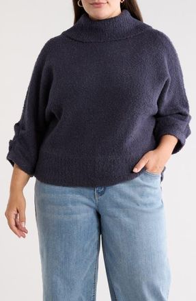 Wit & Wisdom Dolman Blouson Sleeve Sweater in Blue Charcoal at Nordstrom, Size 3X