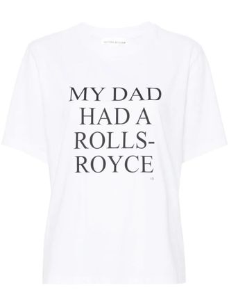 Victoria Beckham My Dad Had A Rolls-Royce Slogan Cotton T-Shirt