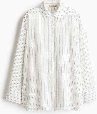 H&M Bluse aus Leinenmix - White