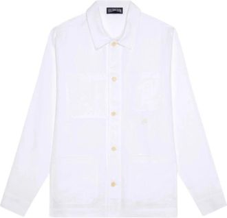 Vilebrequin Corentin Overshirt - Heren - Casual Overhemden - Wit - M - Linnen - Overhemden