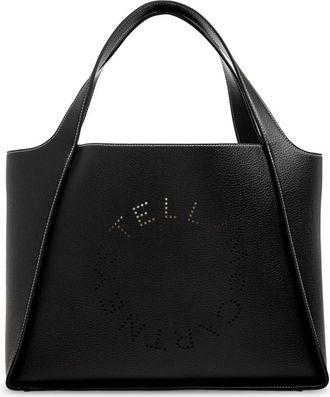 Stella McCartney Logo Tote Bag - Dames - Shoppers - Zwart - ONE Size - Leer - Tassen