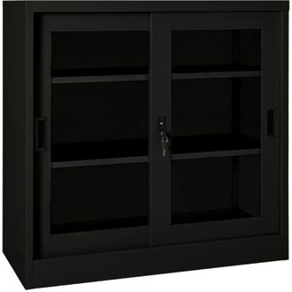 vidaXL Furniture Limited - Armadio con Ante Scorrevoli Nero 90x40x90 cm