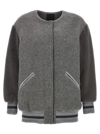 Givenchy Grey Logo bomber jacket