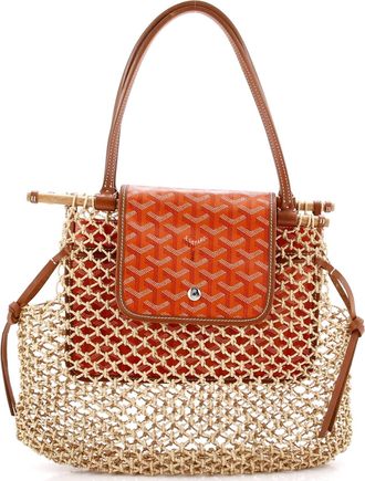 Goyard Aligre Bag Raffia Net with Coated Canvas