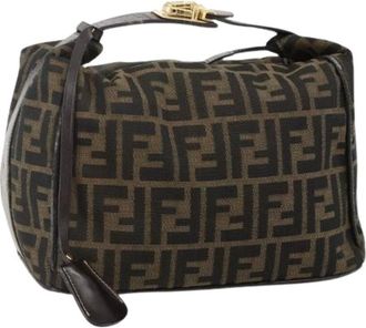 Fendi Pre-owned Handbags, female, Brown, Size: ONE SIZE Pre-owned Vintage Zucca Canvas Hand Bag