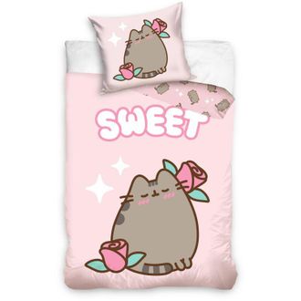 OEM Juego De Cama De Algod&oacute;n 160x200 Pusheen So Sweet Rose