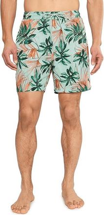 Tommy Bahama Naples Tidal Fronds 6 Mens Swimwear Pale Opal : 2XL (44-46 Waist), Polyester/Spandex