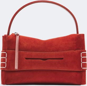 J.W.Anderson Loafer Small suede top-handle bag