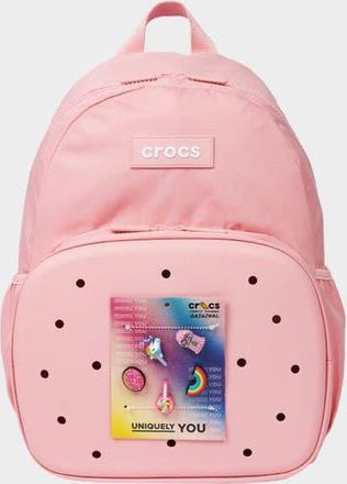 Crocs Back to School Backpack with EVA Front Pocket Customizable Jibbitz Backpack in Powder Pink at Nordstrom, Size Large