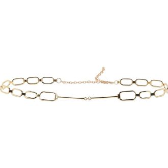 Mango Link Belt in Gold at Nordstrom, Size Medium