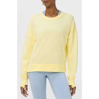 Sweaty Betty After Class Crop Sweatshirt in Butterscotch Yellow at Nordstrom, Size Large