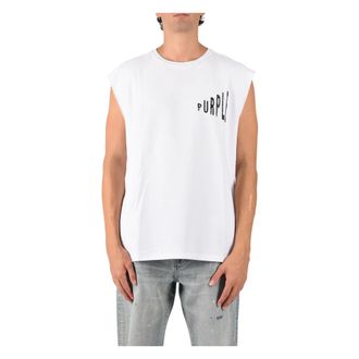 Purple Canotta Basic - - Tops - Uomo - Bianco - L