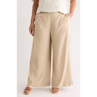 Vince Camuto Wide Leg Pants in Camel at Nordstrom, Size 1 X