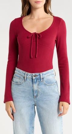 Madden Girl Front Tie Top in Rhubarb at Nordstrom Rack, Size X-Large
