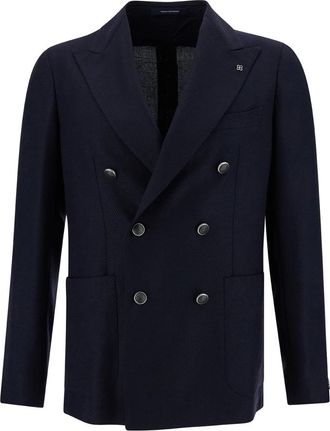 Tagliatore Montecarlo Technical Wool Jacket - Heren - Blazers - Blauw - M - Wol - Jassen