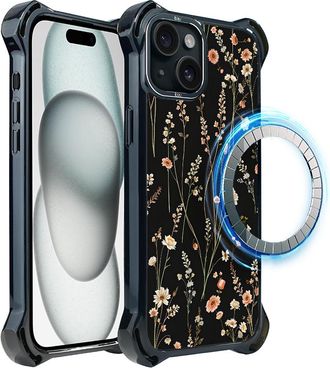 OEM Funda Ibizu Dropguard Ultra Para Iphone 15 Plus Con Magsafe, Pastel Bloom, Midnight Garden