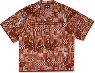 Ahluwalia Studio Orange Benoit Knit Short Sleeve Shirt