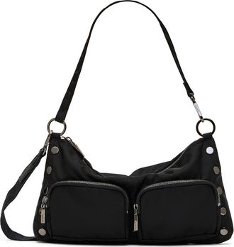 Hammitt Kyle Medium Nylon Hobo Bag in Black Nylon/gunmetal at Nordstrom
