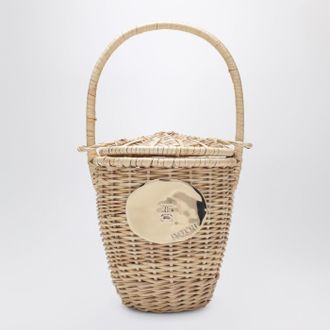 Patou Beige Wicker Bucket