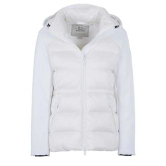 Woolrich Witte Damesjas- Tijdloos Design - Dames - Jassen - Wit - Maat: L Wol