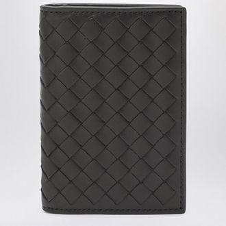 Bottega Veneta Brown vertical bi-fold Intrecciato wallet