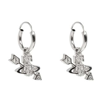 Vivienne Westwood Accessoires, Dames, Grijs, ONE Size, Leer, Kiri Hoop Oorbellen