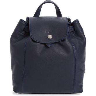 Longchamp Le Pliage Cuir Backpack in Navy at Nordstrom Rack