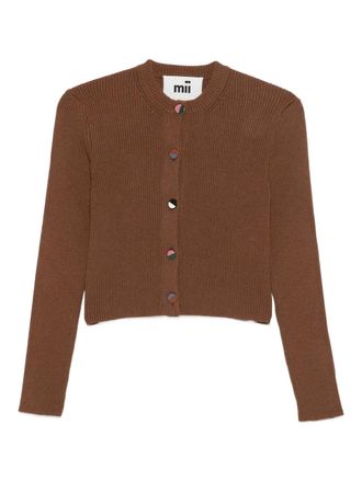 Mii Cardigan a coste - Marrone