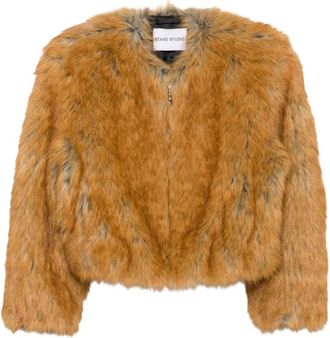 Stand Studio Chaqueta de Pelo Sint&eacute;tico - Jackets - Mujer - Beige - 2XS