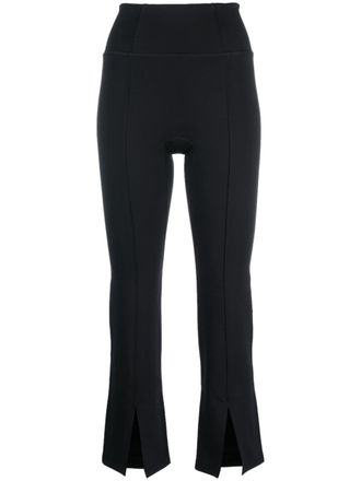 Girlfriend Collective Luxe front-slit leggings - women - Recycled Polyester/Elastane - M - Black