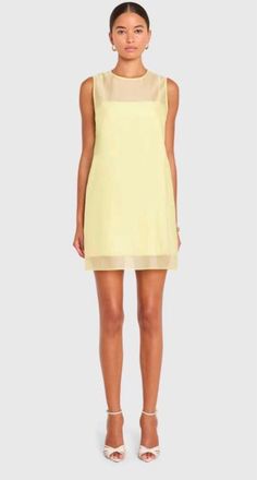 Amanda Uprichard Annina Dress In Yellow